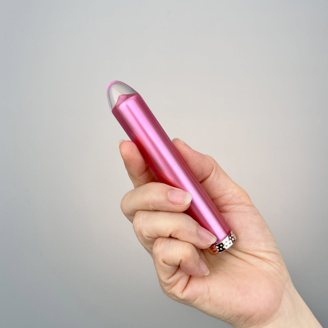 Rechargeable Vibrating Pink Glass Bullet Vibrator Female Beginner Travel Foreplay Sex Toys for Women Couples Clitoral Stimulator Massager