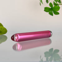 Rechargeable Vibrating Pink Glass Bullet Vibrator Female Beginner Travel Foreplay Sex Toys for Women Couples Clitoral Stimulator Massager