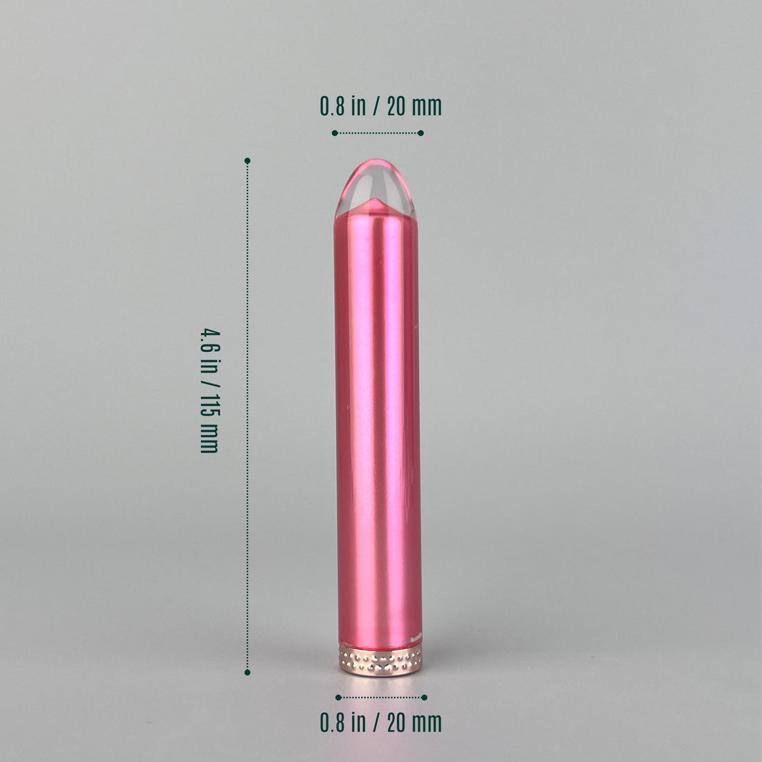 Rechargeable Vibrating Pink Glass Bullet Vibrator Female Beginner Travel Foreplay Sex Toys for Women Couples Clitoral Stimulator Massager