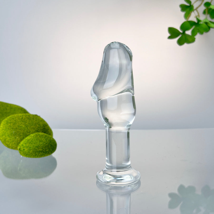 Sensual Glass Realistic Anal Plug Butt Plug Anal Play Sex Toys for Women