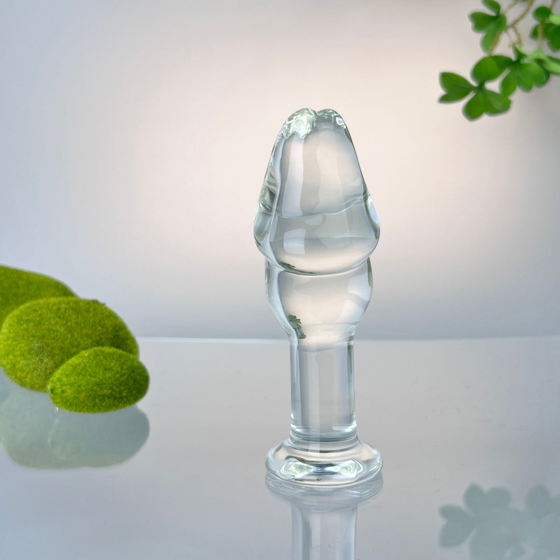 Sensual Glass Realistic Anal Plug Butt Plug Anal Play Sex Toys for Women