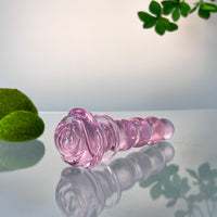 Beaded Pink Sensual Glass Anal Play Butt Plug Beginner Anal Sex Toys for Women