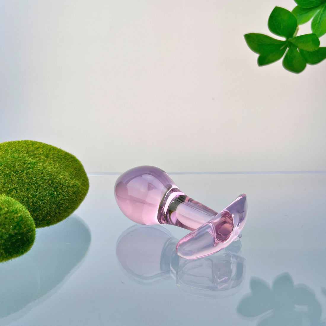 Pink Glass Sensual Wearable Anal Play Butt Plug Beginner Anal Sex Toys