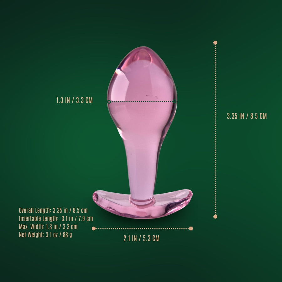 Pink Glass Sensual Wearable Anal Play Butt Plug Beginner Anal Sex Toys