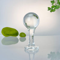 5.25in Clear Glass Orb Big Ball Shaped Anal Butt Plug Anal Stretcher Stretching Sex Toys