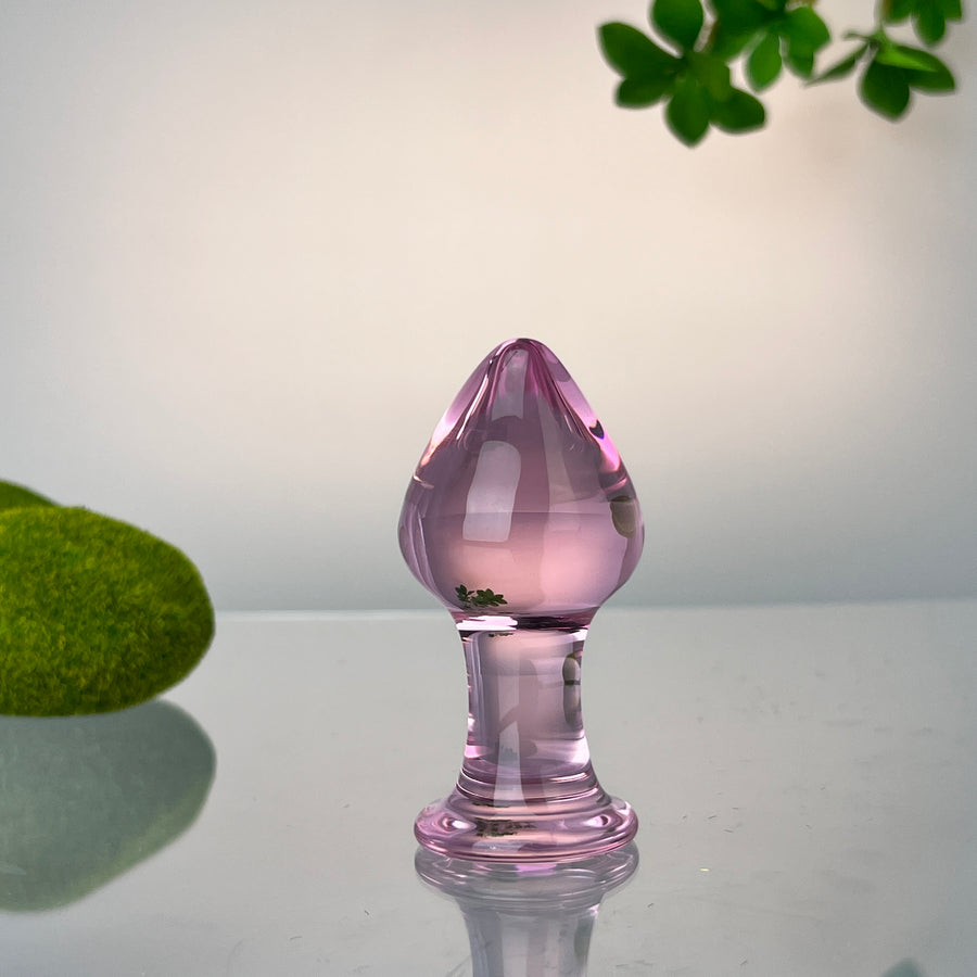 Pink Glass Sensual Anal Play Butt Plug Beginner Anal Sex Toys