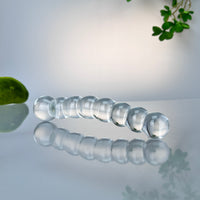 Curved Beaded Glass G Spot Anal Dildo Wand Beads Butt Plug Anal Plug Sex Toys