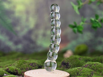 Curved Beaded Glass G Spot Anal Dildo Wand Beads Butt Plug Anal Plug Sex Toys