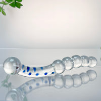 Glass Dual Double Ended G-spot Anal Dildo Dong Prostate Massager Probe Stimulator Butt Plug Anal Sex Toy