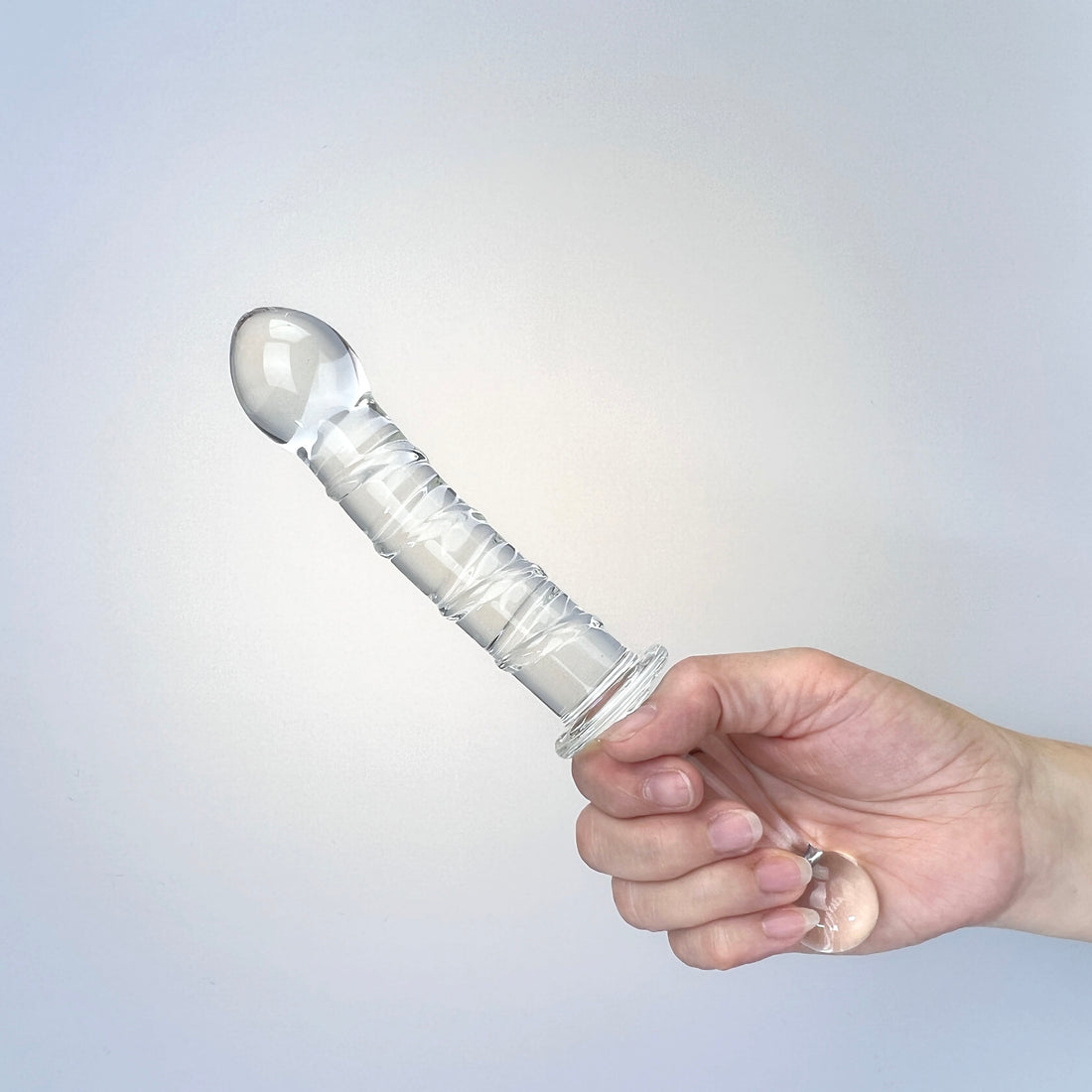 Sensual Glass Thrusting Wand Thruster G-spot Anal Dildo Dong Anal Butt Plug Probe Stimulator Sex Toys