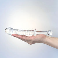 Sensual Glass Thrusting Wand Thruster G-spot Anal Dildo Dong Anal Butt Plug Probe Stimulator Sex Toys