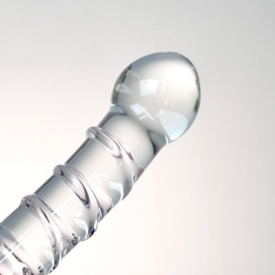 Glass Dual Double Ended G-spot Anal Dildo Dong Prostate Massager Probe Stimulator Butt Plug Anal Sex Toy