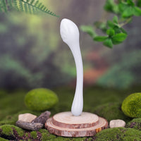 Double Ended White Sensual Glass Prostate P-spot G-Spot Massager Dildo Anal Probe Sex Toys for Women