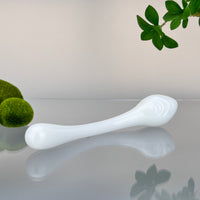 Double Ended White Sensual Glass Prostate P-spot G-Spot Massager Dildo Anal Probe Sex Toys for Women