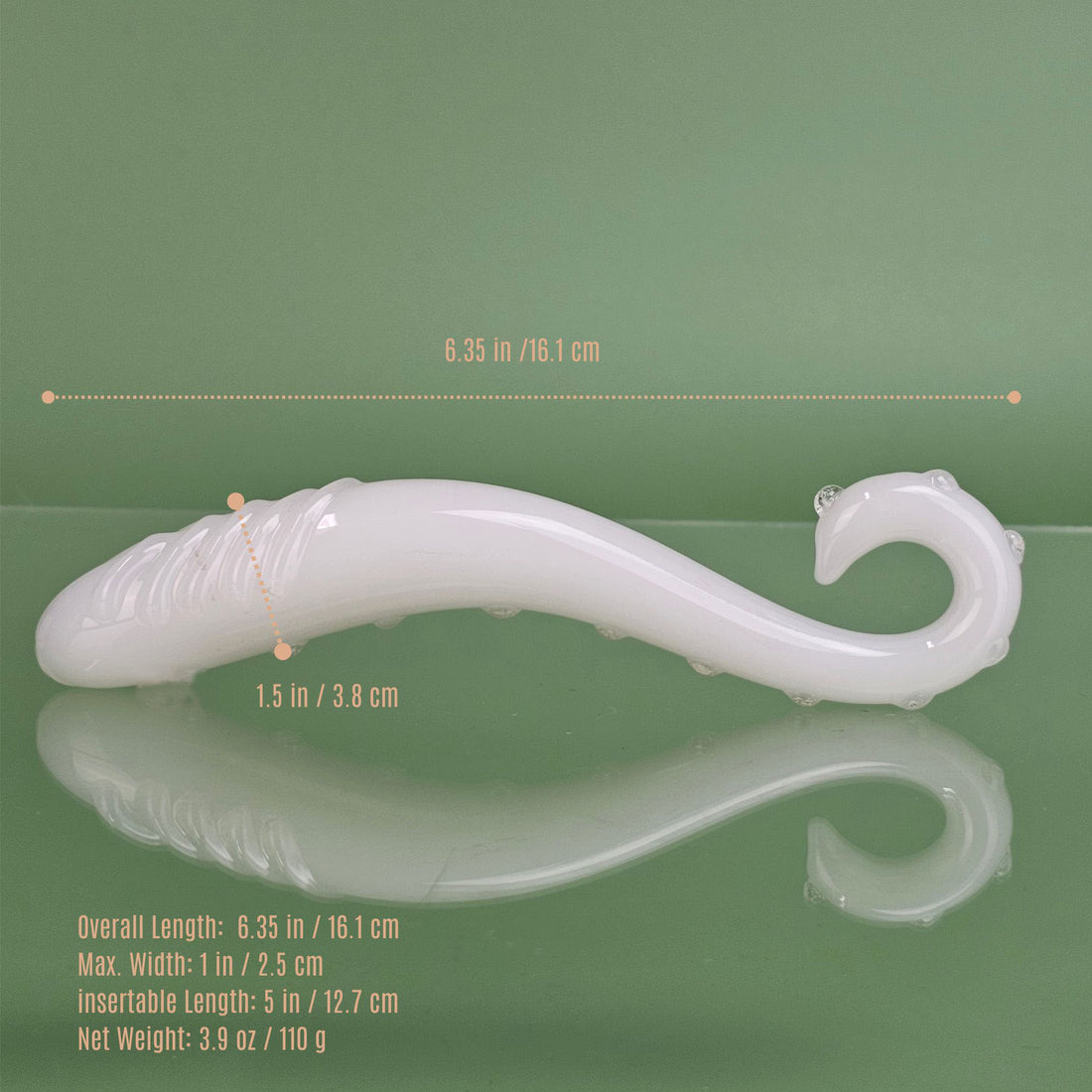 Tentacle Hand Blown White Glass Anal G-spot Dildo Massager Anal Butt Plug Probe Female Women Sex Toy Sexual Wellness