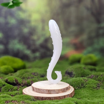 Tentacle Hand Blown White Glass Anal G-spot Dildo Massager Anal Butt Plug Probe Female Women Sex Toy Sexual Wellness