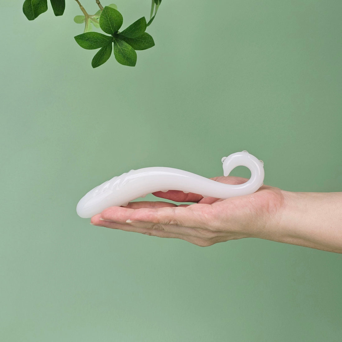 Tentacle Hand Blown White Glass Anal G-spot Dildo Massager Anal Butt Plug Probe Female Women Sex Toy Sexual Wellness