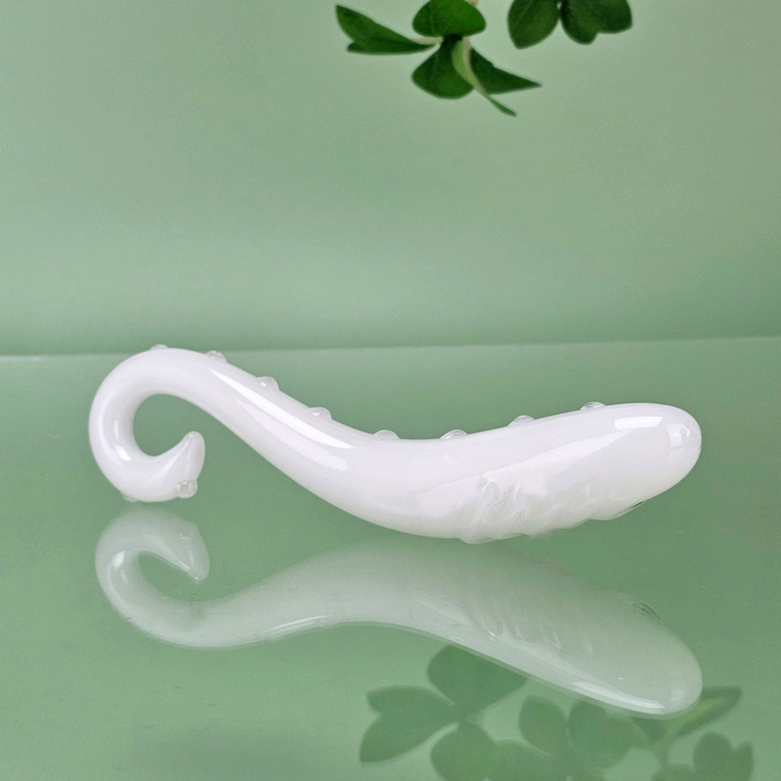 Tentacle Hand Blown White Glass Anal G-spot Dildo Massager Anal Butt Plug Probe Female Women Sex Toy Sexual Wellness