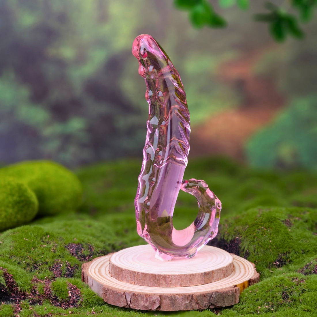 Pink Glass G-spot Anal Massager Dildo Anal Butt Plug