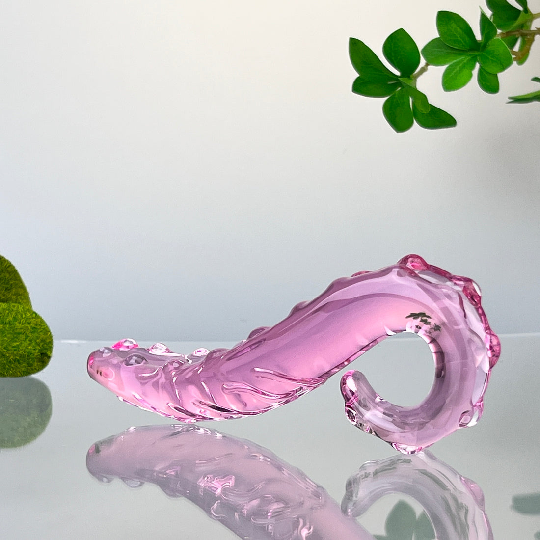 Pink Glass G-spot Anal Massager Dildo Anal Butt Plug