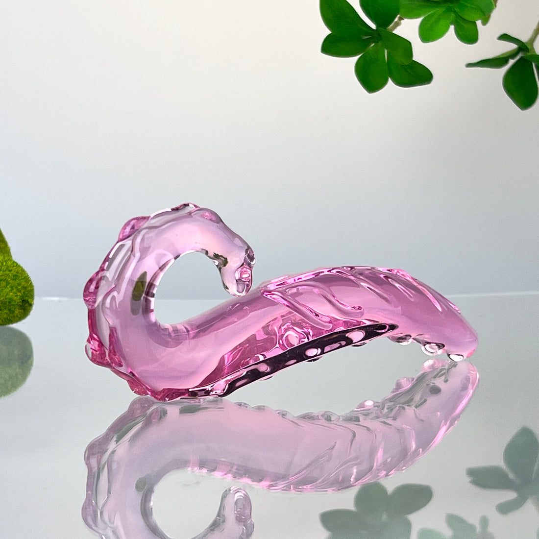 Pink Glass G-spot Anal Massager Dildo Anal Butt Plug