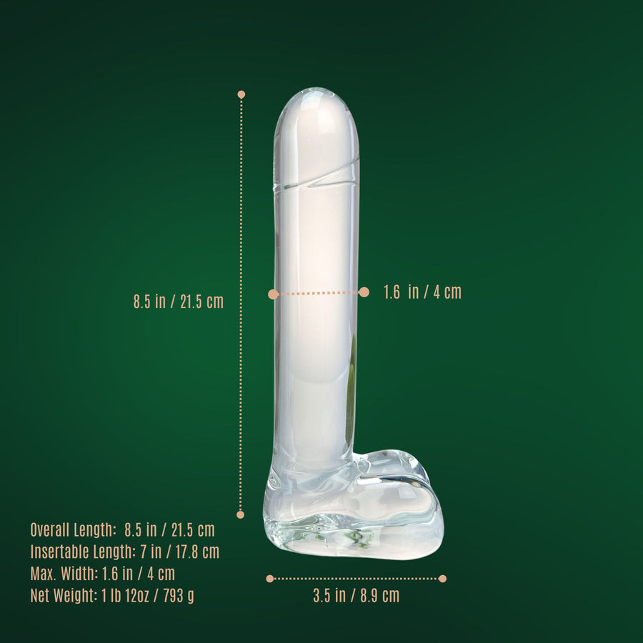 Extra Large Heavy Smooth Glass Thick Anal G-spot Dildo Dong Massager Sex Toys for Men Women Couples