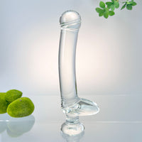 Extra Long Smooth Glass Thick Anal G-spot Dildo Dong Massager Sex Toys for Men Women Couples