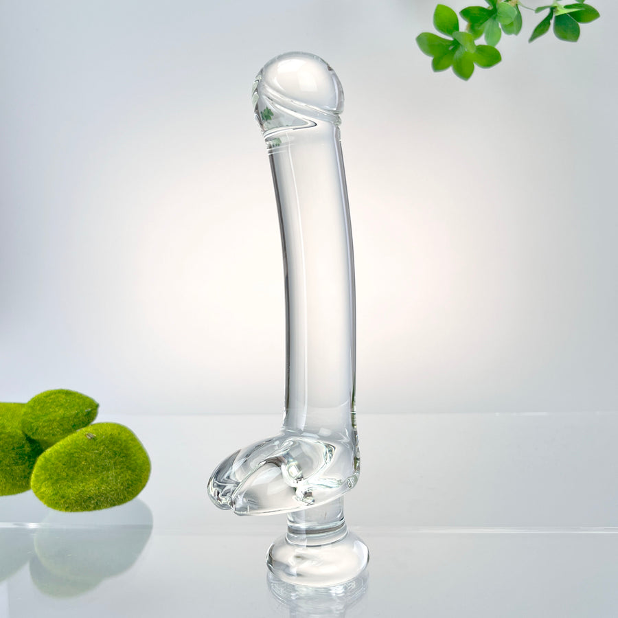 Extra Long Smooth Glass Thick Anal G-spot Dildo Dong Massager Sex Toys for Men Women Couples