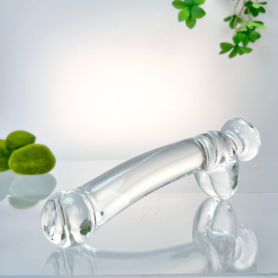 Extra Long Smooth Glass Thick Anal G-spot Dildo Dong Massager Sex Toys for Men Women Couples