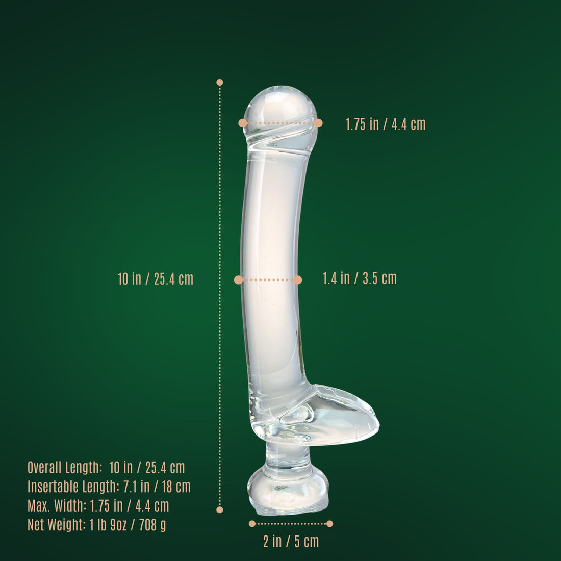 Extra Long Smooth Glass Thick Anal G-spot Dildo Dong Massager Sex Toys for Men Women Couples