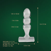 Beaded Sensual Glass Anal Butt Plug Beads Anal Play Sex Toys for Men Women Couples