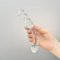 Dual Double Ended G Spot Anal Glass Dildo Dong Prostate Massager Wand Probe Stimulator Butt Plug Anal Sex Toy