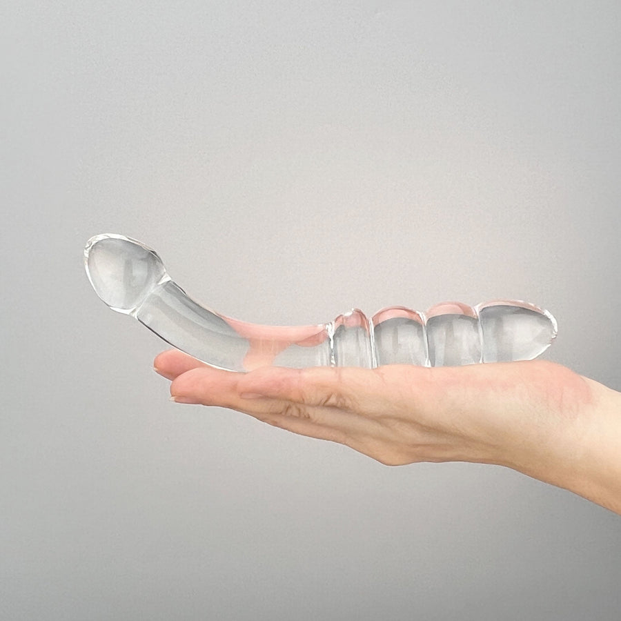 Dual Double Ended G Spot Anal Glass Dildo Dong Prostate Massager Wand Probe Stimulator Butt Plug Anal Sex Toy