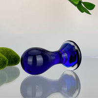 Blue Glass Orb Ball Shaped Anal Butt Plug Anal Stretcher Stretching Beginning Anal Training Sex Toys Trainer