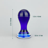 Blue Glass Orb Ball Shaped Anal Butt Plug Anal Stretcher Stretching Beginning Anal Training Sex Toys Trainer