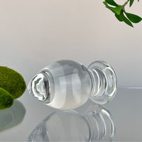 2.6" Wide Clear Glass Sensual Anal Play Butt Plug Anal Sex Toys for Men Women Couples