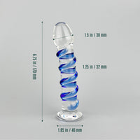 Glass Swirly Realistic G-spot Anal Dildo Dong Prostate Massager Probe Butt Plug Anal Sex Toy for Men Women Couples