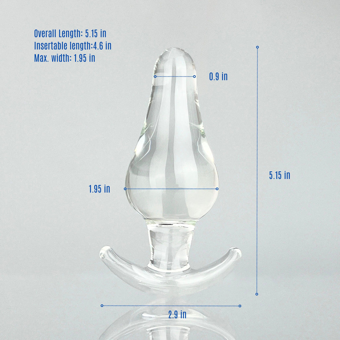 Wearable Clear Glass Sensual Anal Play Butt Plug Anal Sex Toys for Men Women Couples