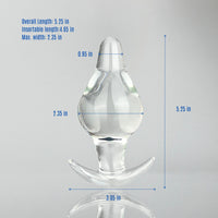 Wearable Clear Glass Sensual Anal Play Butt Plug Anal Sex Toys for Men Women Couples