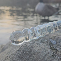 7.5" Ripple Beaded Glass G Spot Anal Dildo Wand Massager Beads Butt Plug Anal Plug Sex Toys