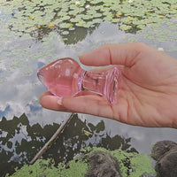 Pink Glass Sensual Anal Play Butt Plug Beginner Anal Sex Toys