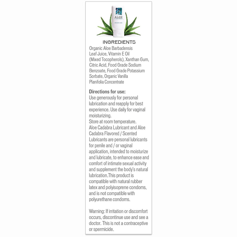 Aloe Cadabra Organic Lubricant Natural Aloe 2.5 oz