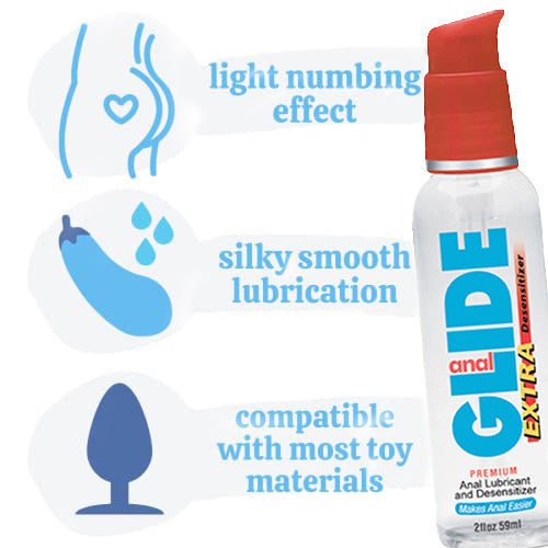 Anal Glide Extra Lubricant & Desensitizer 2 oz