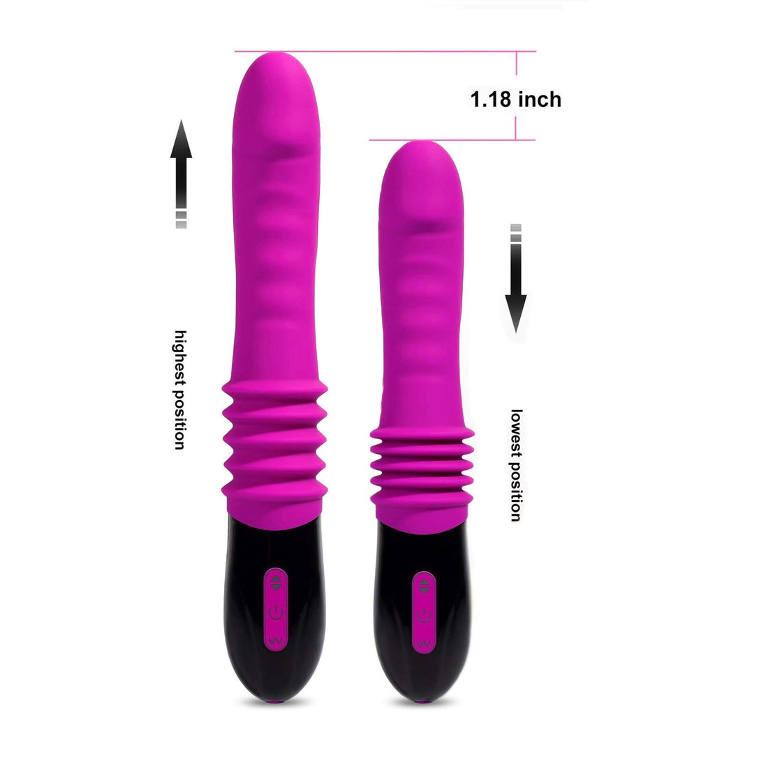 Denique - Rechargeable Vibrating & Thrusting Dildo