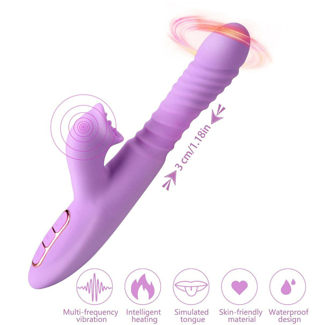 Aleece - Thrusting & Clit Licking Rabbit Vibrator