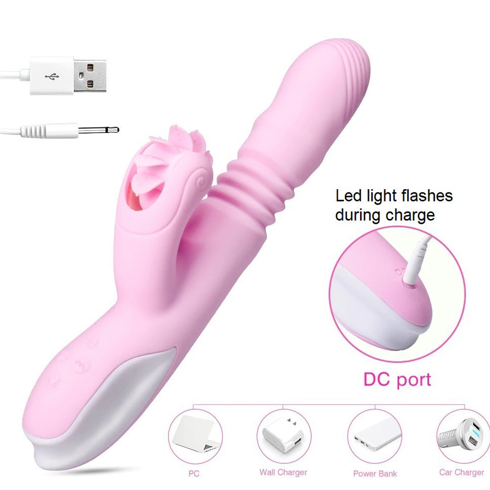 Aresha - Thrusting & Clit Licking Rabbit Vibrator