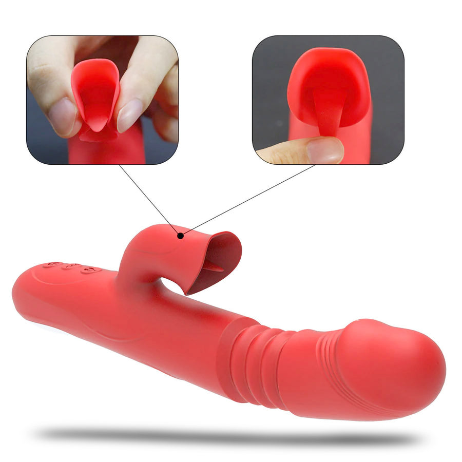 Liz - Red Thrusting & Clit Hugging Rabbit Vibrator