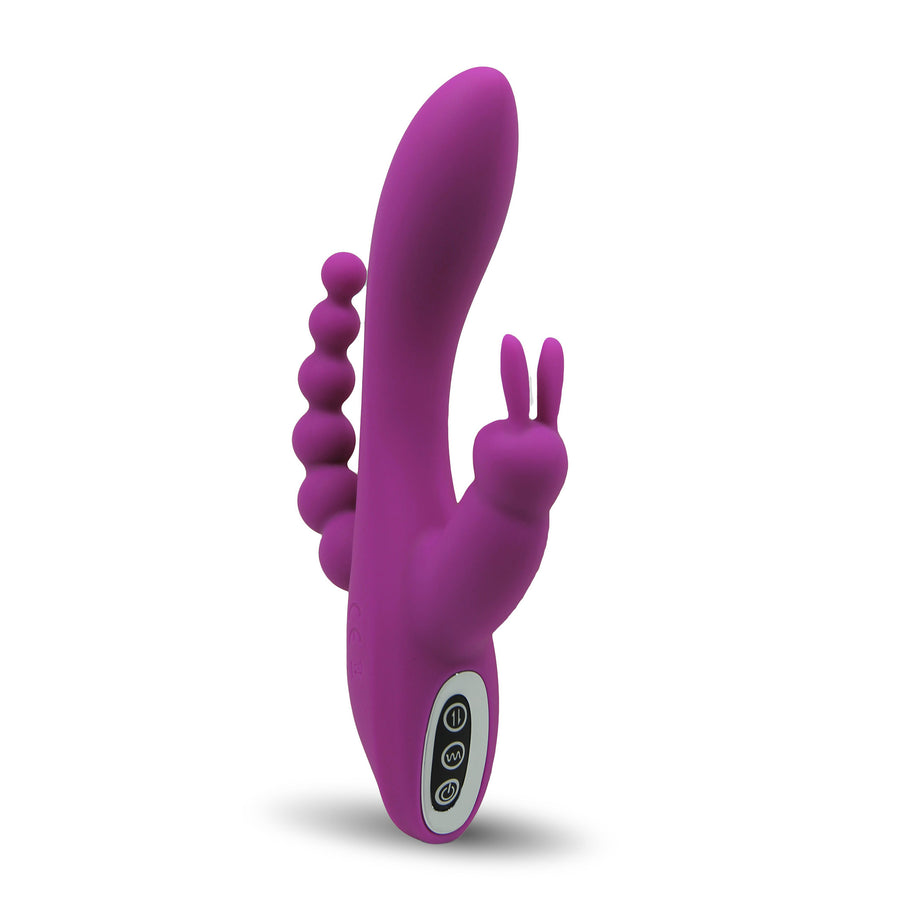 Kirra - Clit G-spot Anal Triple Stimulator Rabbit Vibe