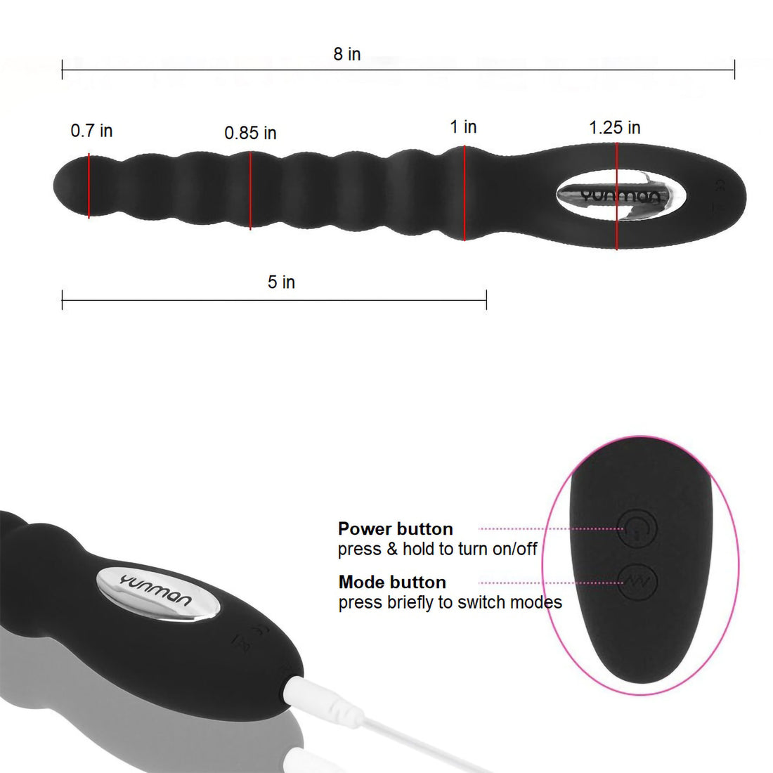 Kye - Silicone Vibrating Anal Probe