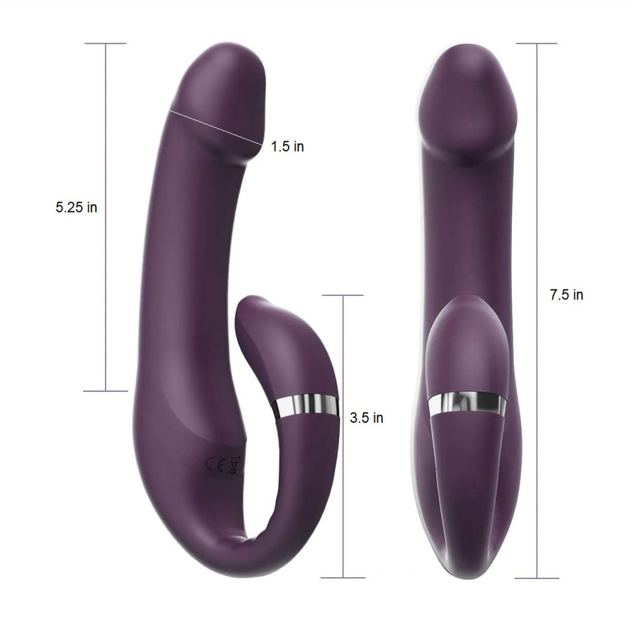 Etta - Vibrating Strapless Strap-on Dildo